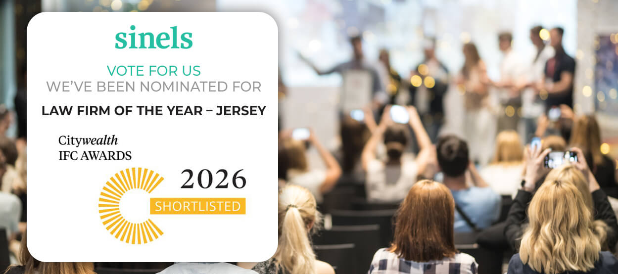 Sinels shortlisted for Law Firm of the Year Jersey at the Citywealth IFC Awards 2026