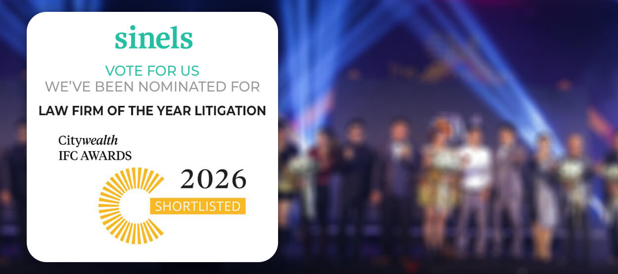 Sinels shortlisted for Law Firm of the Year Litigation at the Citywealth IFC Awards 2026